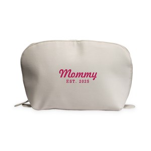 Embroidered Mom Est. Vegan Leather Toiletry Bag L21267376