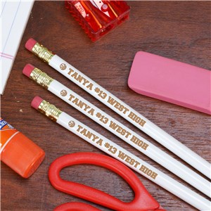 Personalized Pencils With Sports Icon Engraved