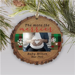 Personalized The More The Merrier Wood Ornament L21578166