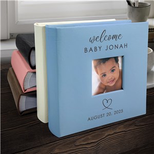 Engraved Welcome Baby Leatherette Photo Album L21770407