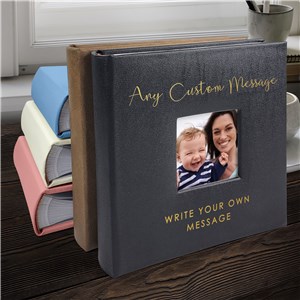 Engraved Any Custom Message Leatherette Photo Album L21771407
