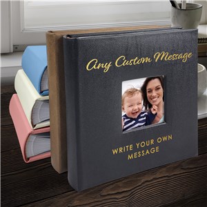 Engraved Any Custom Message Leatherette Photo Album L21771407