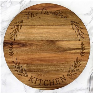 Engraved Family Name Kitchen Lazy Susan L21780413