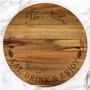 Engraved Eat Drink & Enjoy Lazy Susan L21783413