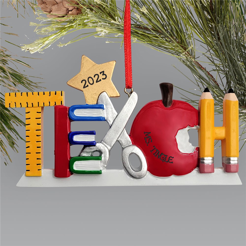 Personalized Teach Ornament For Educators