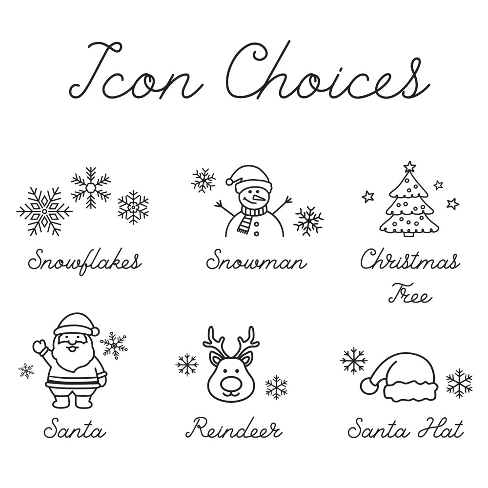 Mason Jar Engraved With Christmas Icons