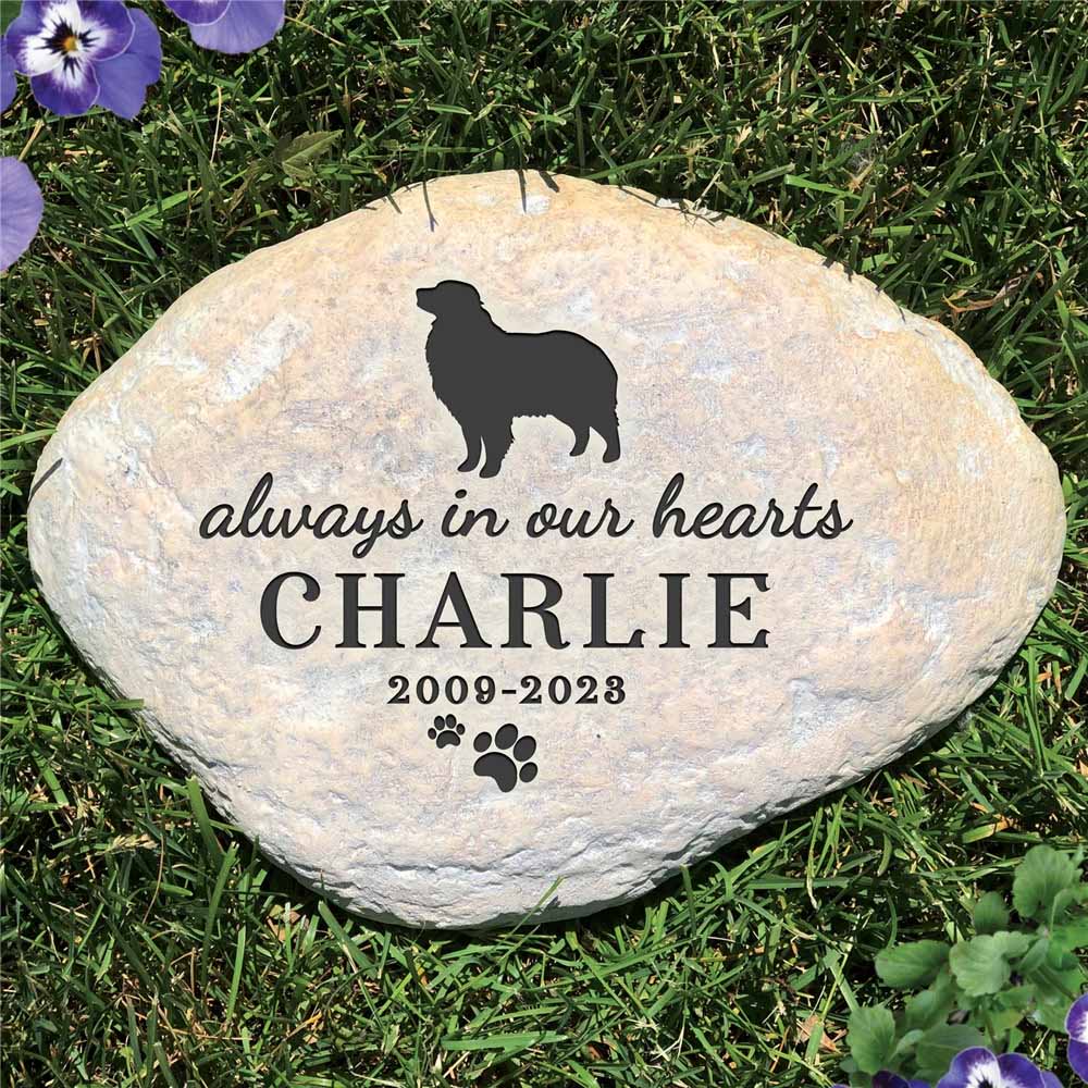Engraved Memorial Dog Breed Garden Stone