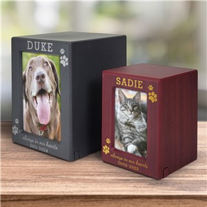Always In Our Hearts Engraved Pet Photo Urn