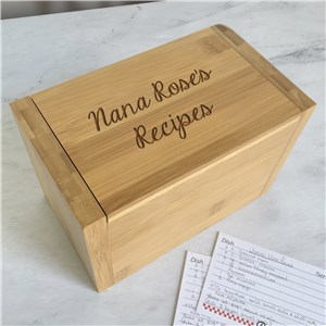 Engraved Any Message Recipe Box L22221285