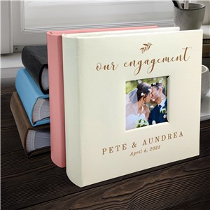 Engraved Our Engagement Leatherette Photo Album L22224407