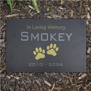 Personalized Pet Memorial Rectangle Slate Garden Stone L22271459