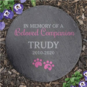 Personalized Beloved Companion Round Slate Stone L22272414UV