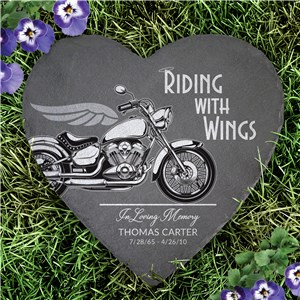 Personalized Riding With Wings Heart Slate Stone L22348415