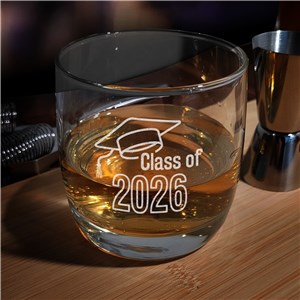 Engraved Class Of Whiskey Rocks Glass L22364196N