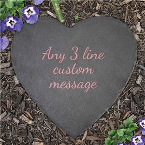 Personalized Any Msesage Heart Slate Stone L22461415