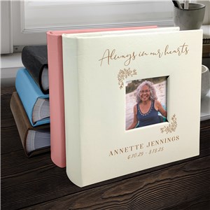 Engraved Always In Our Hearts Leatherette Photo Album L22652407X