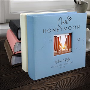 Engraved Our Honeymoon Leatherette Photo Album L22711407X