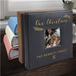 Engraved Our Christmas Leatherette Photo Album L22956407X
