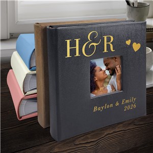 Engraved Couples Initials Leatherette Photo Album L23157407X