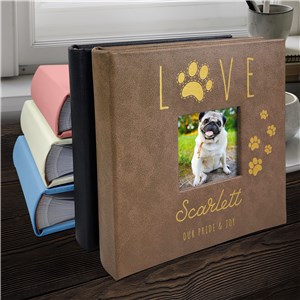 Engraved Love Paw Leatherette Photo Album L23193407X