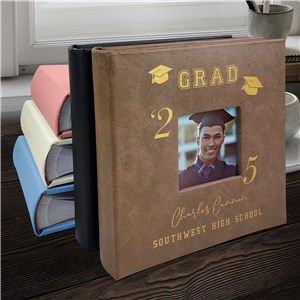 Engraved Grad Cap Leatherette Photo Album L23194407X