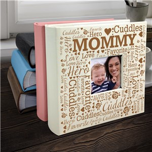 Engraved Mom Word Art Leatherette Photo Album L23349407X
