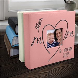 Engraved Mom Heart Leatherette Photo Album L23361407X
