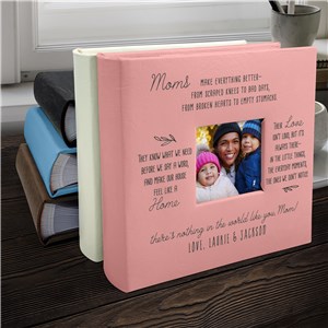 Engraved Moms Make Everything Better Leatherette Photo Album L23363407X