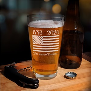 Engraved 250 Years of Freedom Pint Glass L24535142
