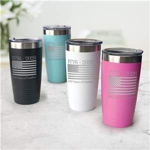 Engraved 250 Years of Freedom 20 oz Tumbler L24535289X
