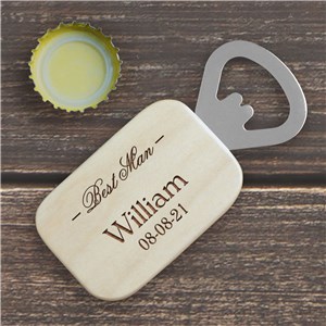 Bridal Party Engraved Bottle Opener | Groomsmen Bar Gifts