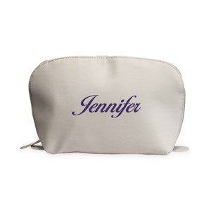 Embroidered Any Name Vegan Leather Toiletry Bag