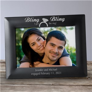 Engraved Engagement Frame | Personalized Picture Frames