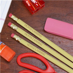 Personalized Yellow School Pencils L451913YL