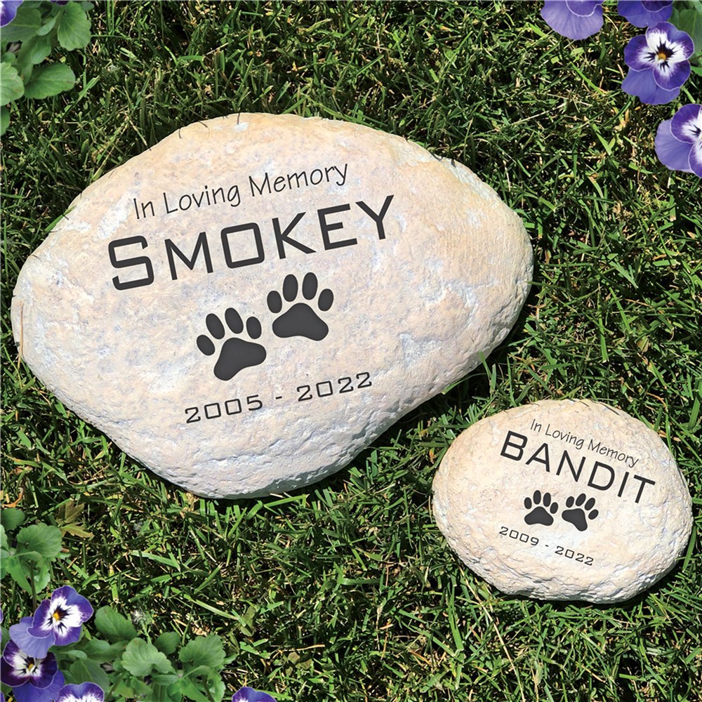 Engraved Pet Memorial Garden Stone
