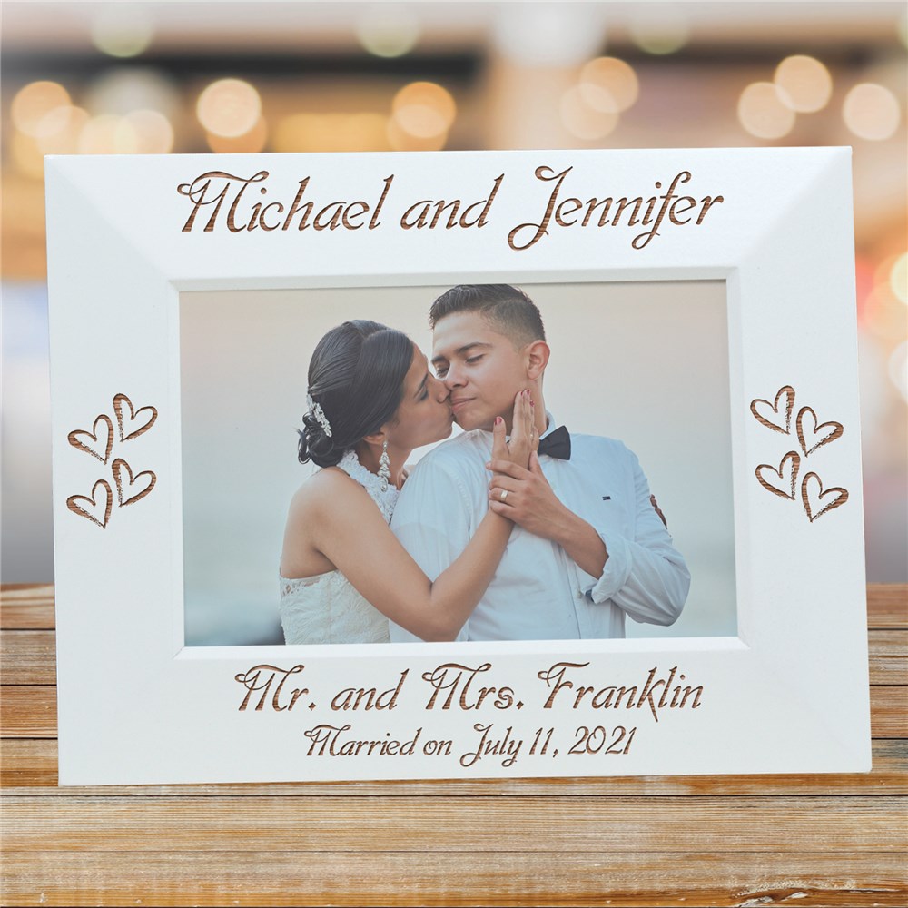Engraved Mr. and Mrs. Wedding Frame | Personalized Picture Frames