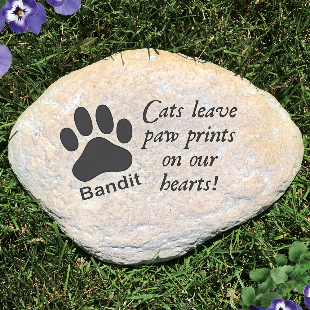Engraved Cat Memorial Garden Stone | Personalized Stones