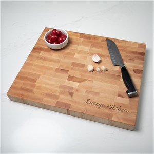 Engraved Custom Message Butcher Block Cutting Board L6212422