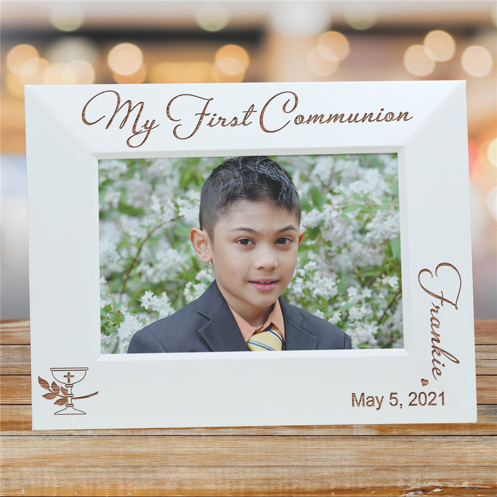 White First Communion Frame GiftsForYouNow