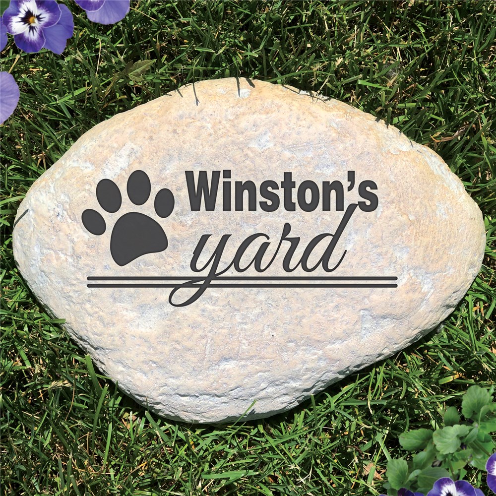 Engraved Dogs Yard Garden Stone GiftsForYouNow