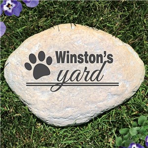 Engraved Dog's Yard Garden Stone | Personalized Stones