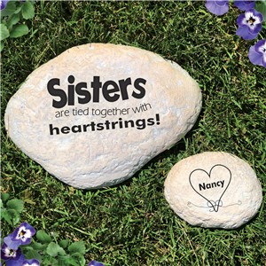Engraved Sisters Garden Stone | Personalized Sister Gifts