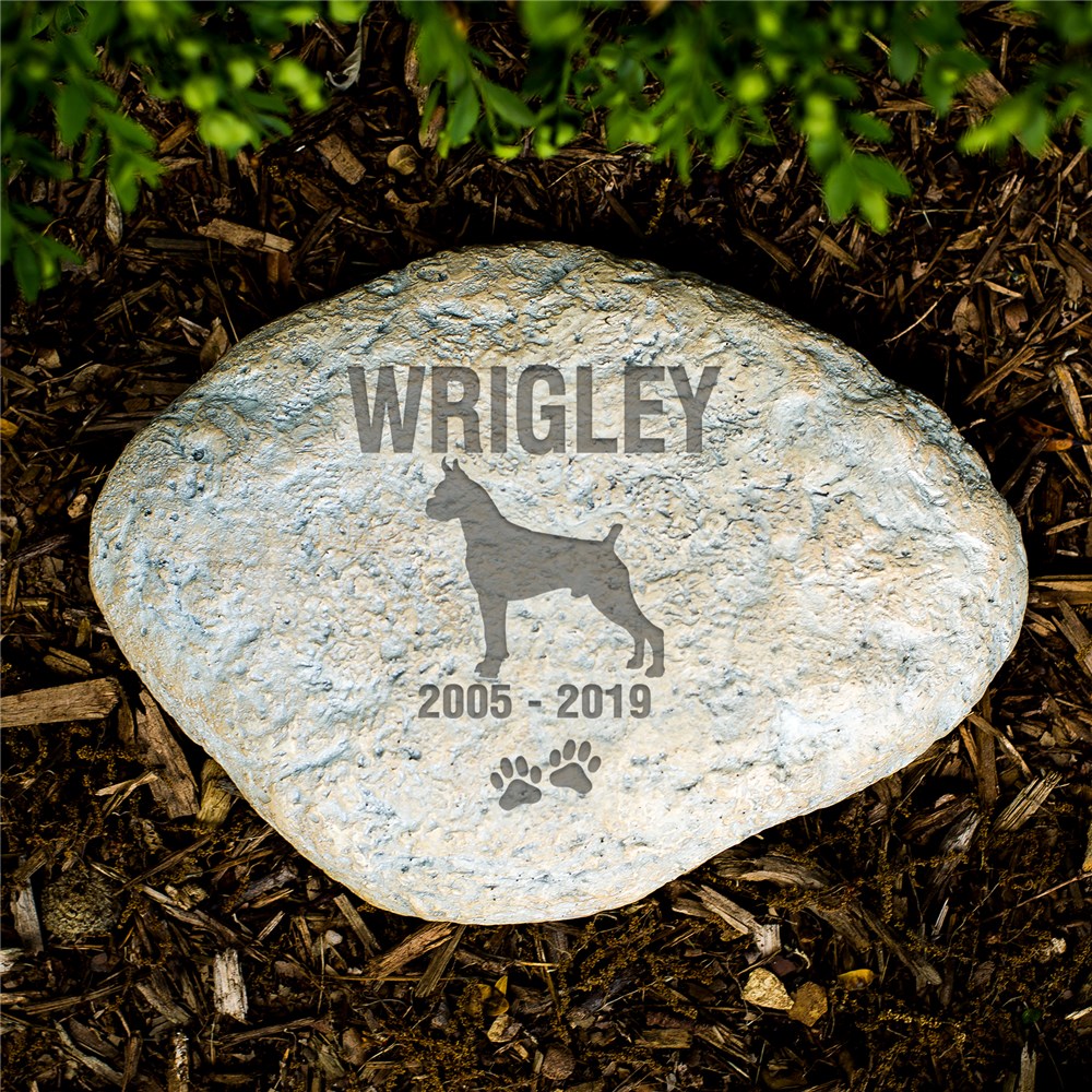 Engraved Dog Memorial Garden Stone GiftsForYouNow