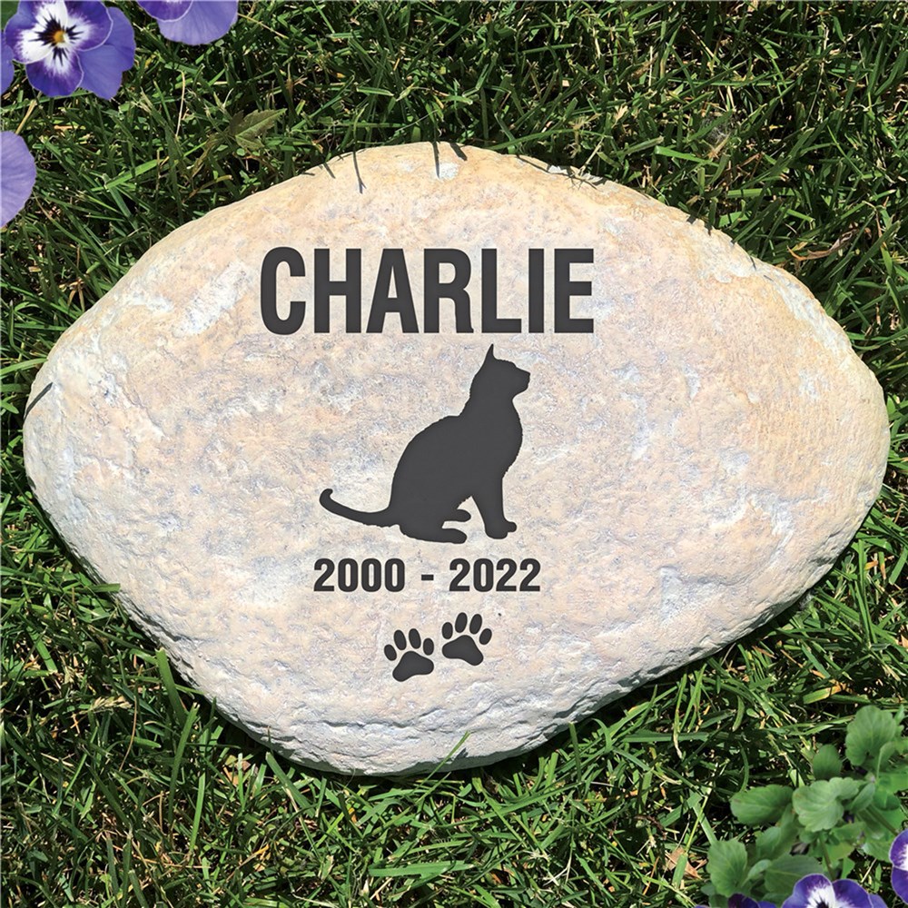 Personalized Cat Memorial Garden Stone | Pet Memorial Stones 