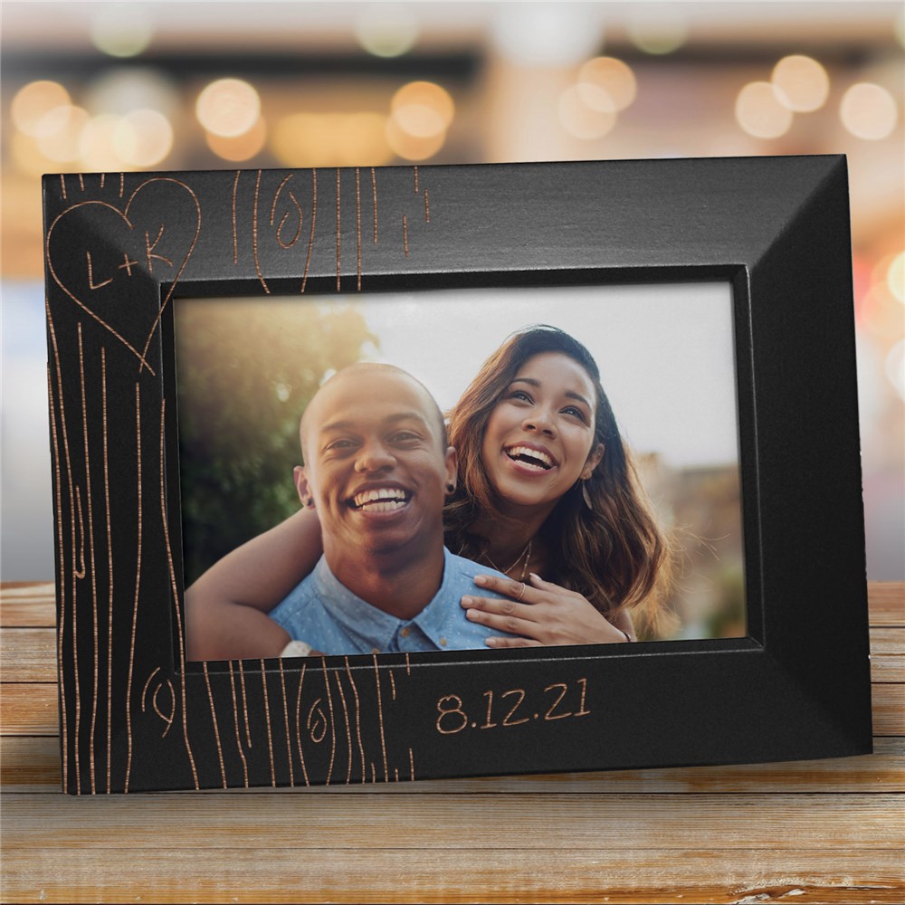 Engraved Tree Carving Black Frame GiftsForYouNow