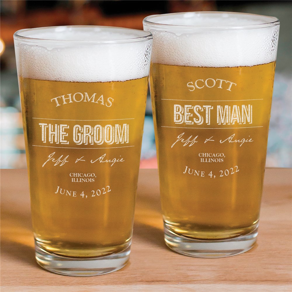 Groomsmen Beer Glass Set GiftsForYouNow