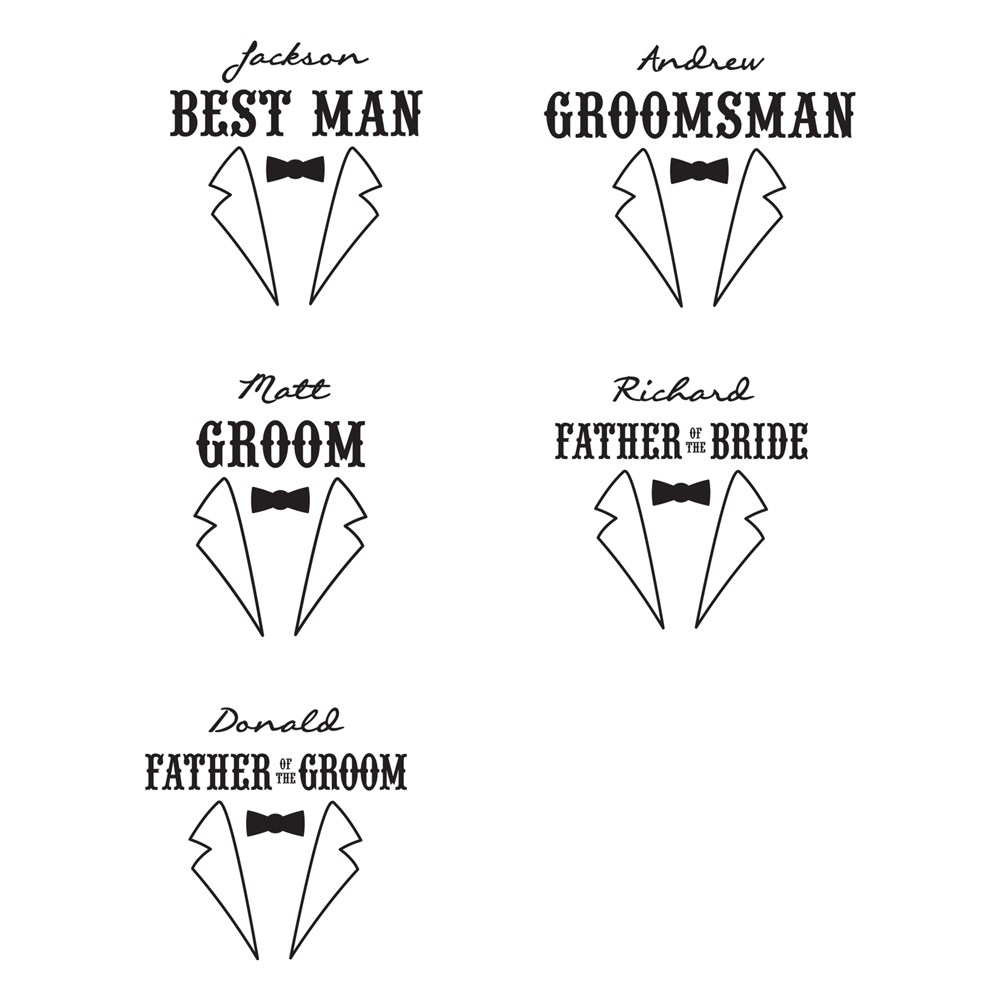 Engraved Groomsmen Steel Flask | Personalized Wedding Gifts