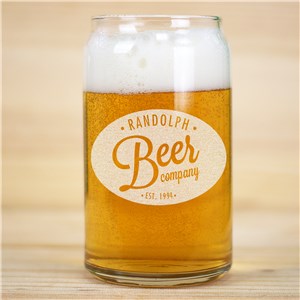 Personalized Any Name Beer Can Glass | Personalized Barware
