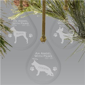 personalized pet ornaments in memory