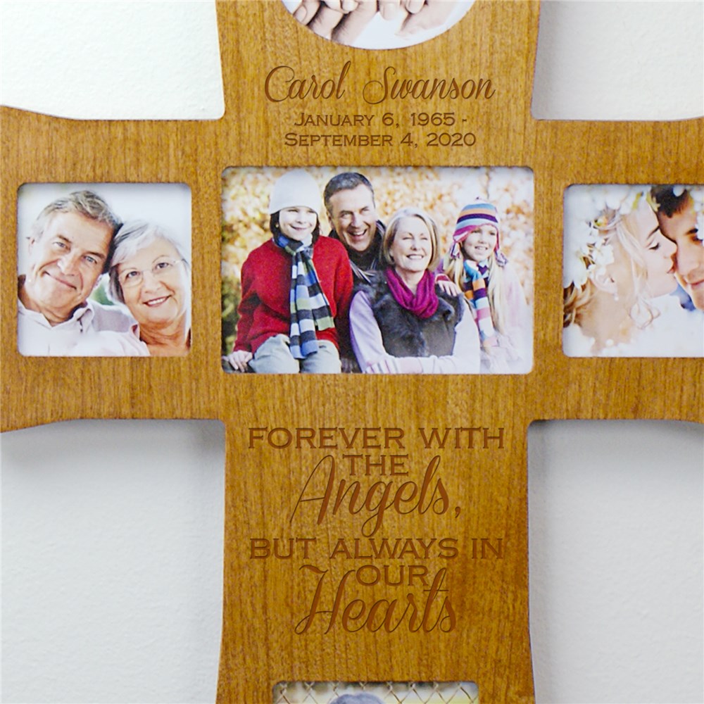 Engraved Wooden Memorial Cross | Sympathy Gifts